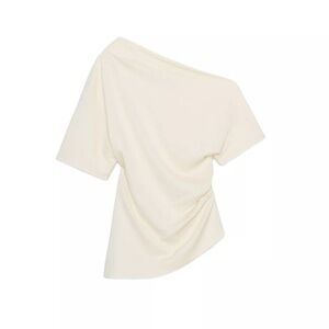 Zara Off-White Asymmetrical Blouse